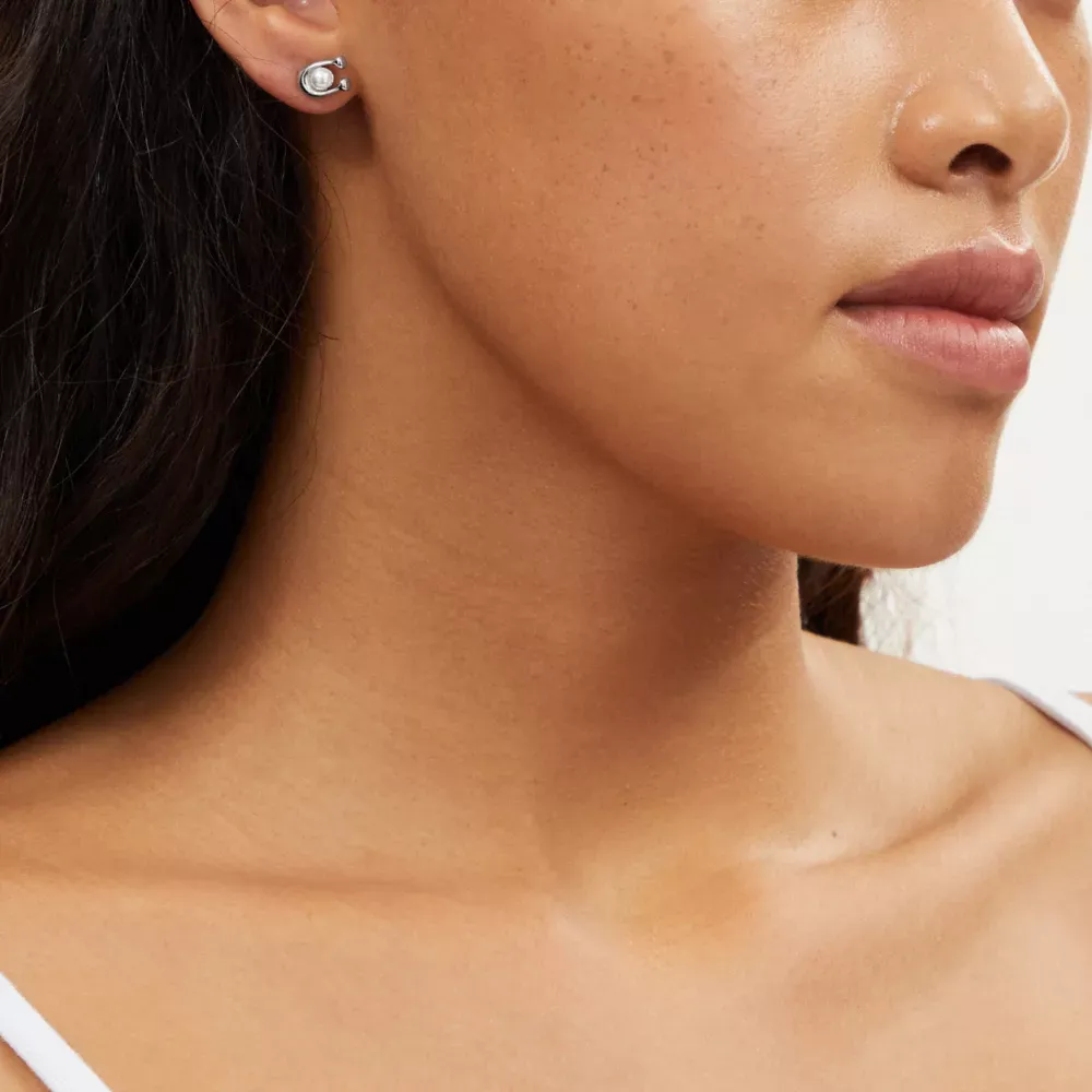 Signature Lock Key Earrings Set