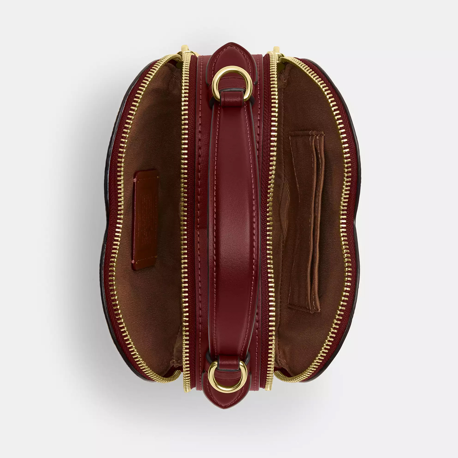 Heart Crossbody Bag In Signature Canvas With Cherry Print