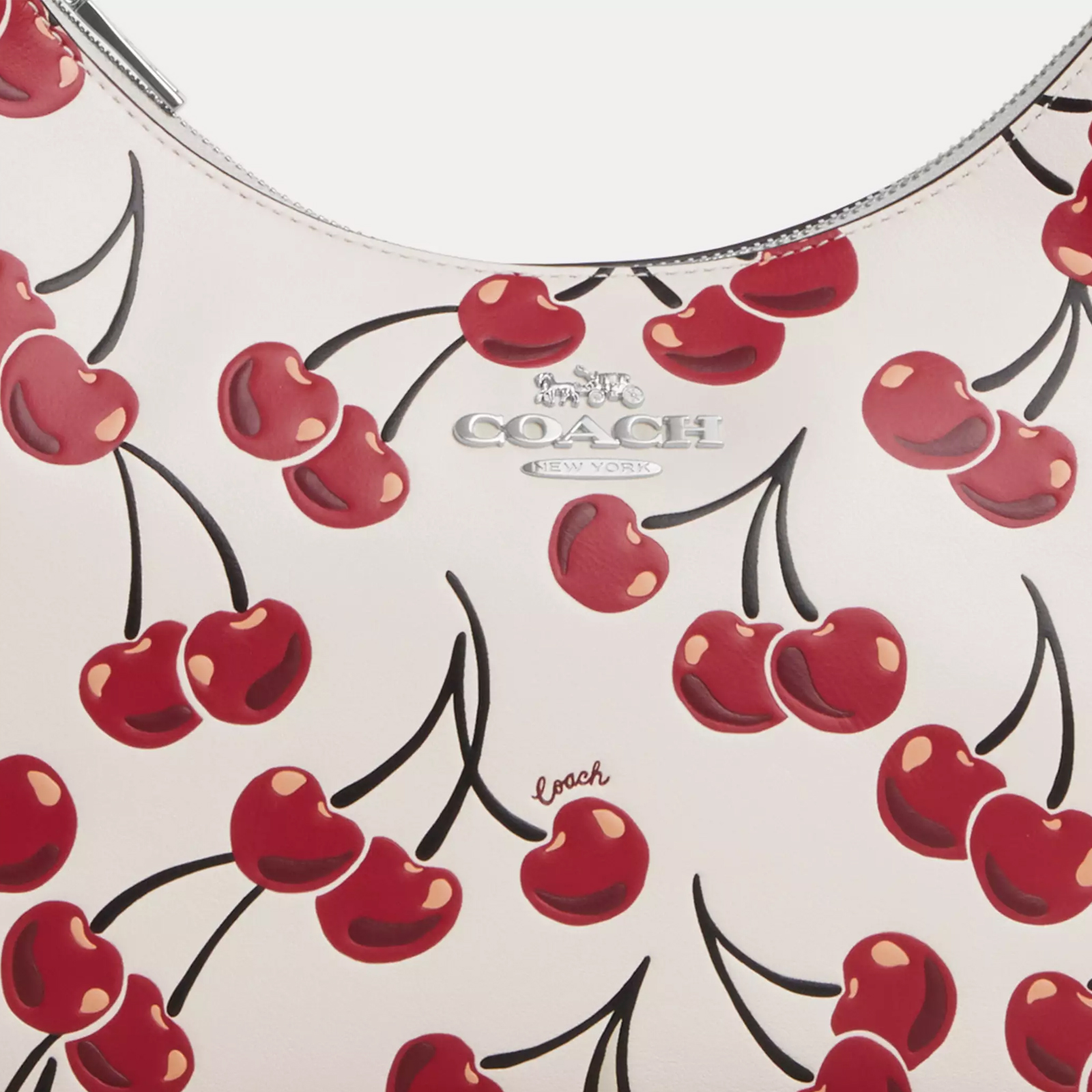 Teri Hobo Bag With Cherry Print