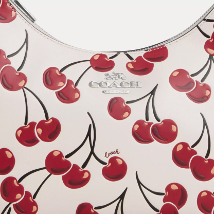 Teri Hobo Bag With Cherry Print