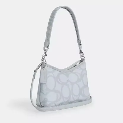 Laurel Small Shoulder Bag in Sketch Signature Canvas CBI05 SVNB9