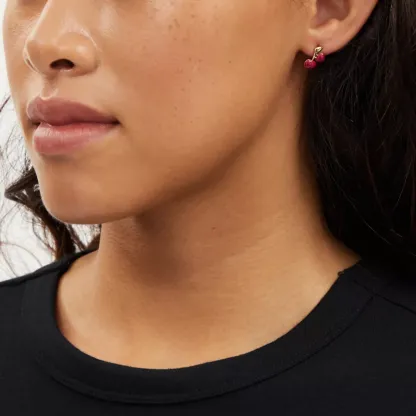 Signature Cherry Heart Earrings Set