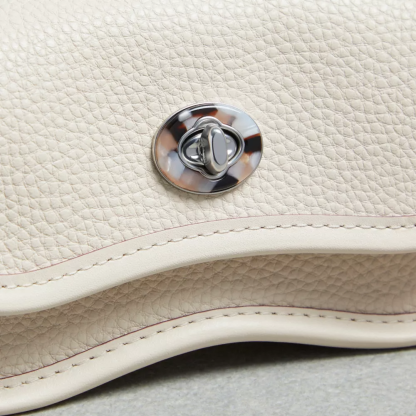 Mini Wavy Dinky Bag With Colorful Binding In Upcrafted Leather