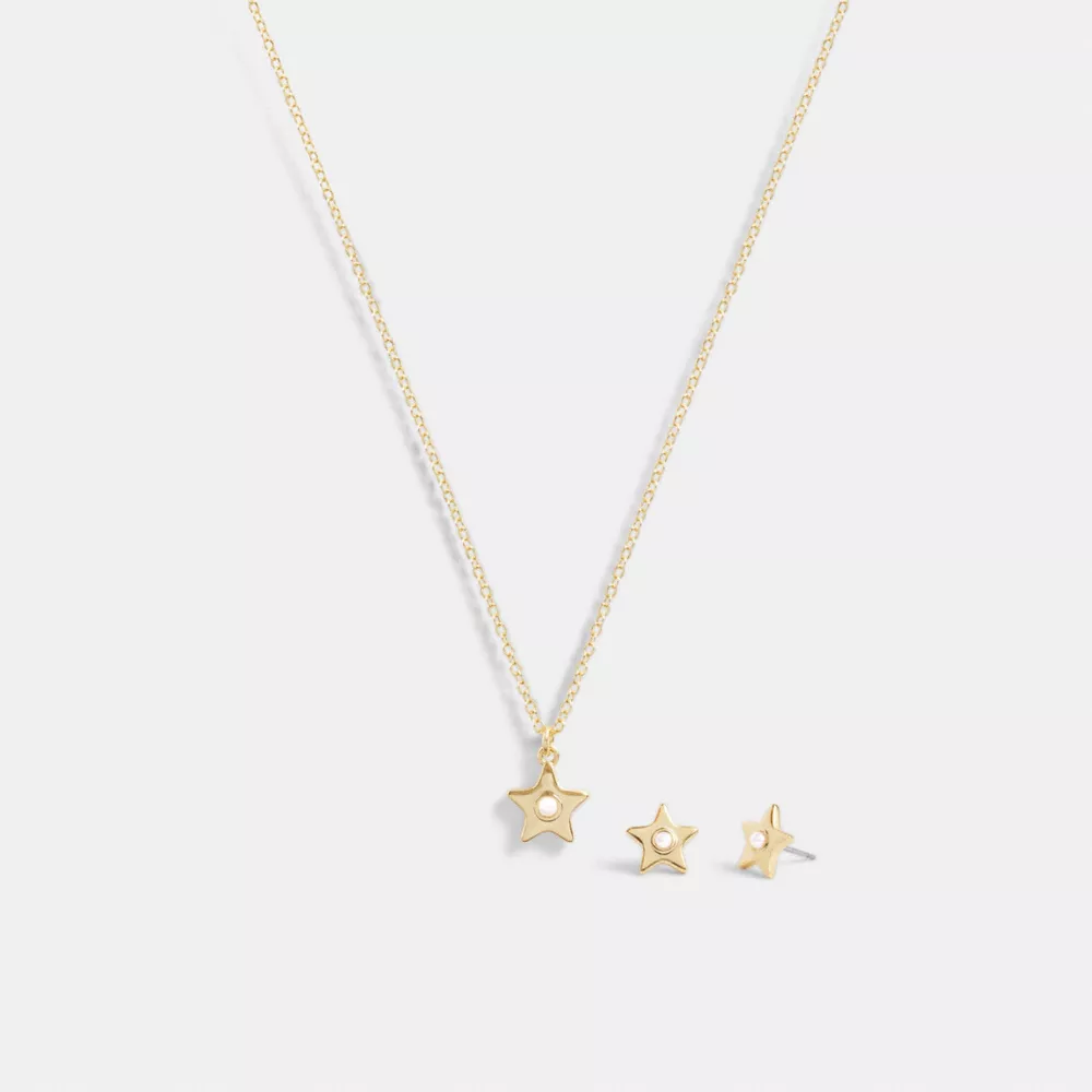 Star Earrings And Necklace Set