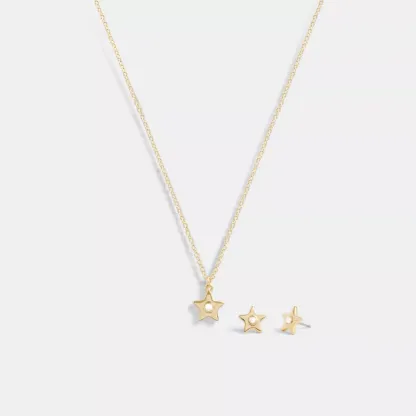 Star Earrings And Necklace Set