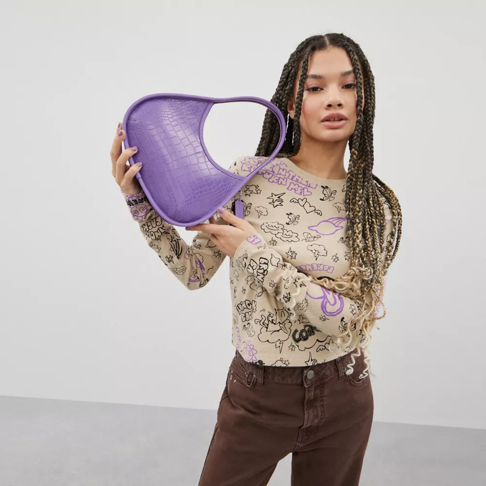 Ergo Bag In Croc Embossed Coathtchtopia Leather