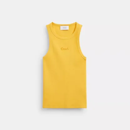 Ribbed Cothtach Script Tank Top