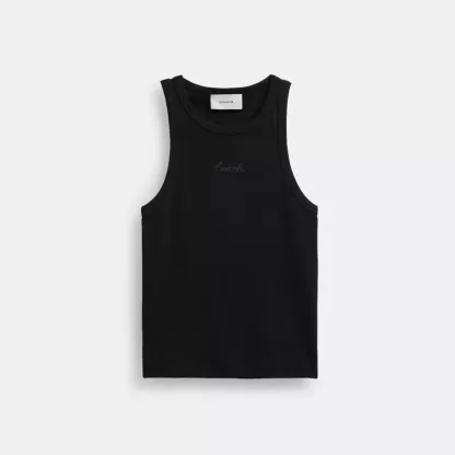 Ribbed Cothtach Script Tank Top