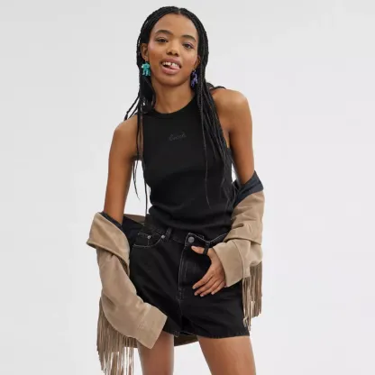 Ribbed Cothtach Script Tank Top