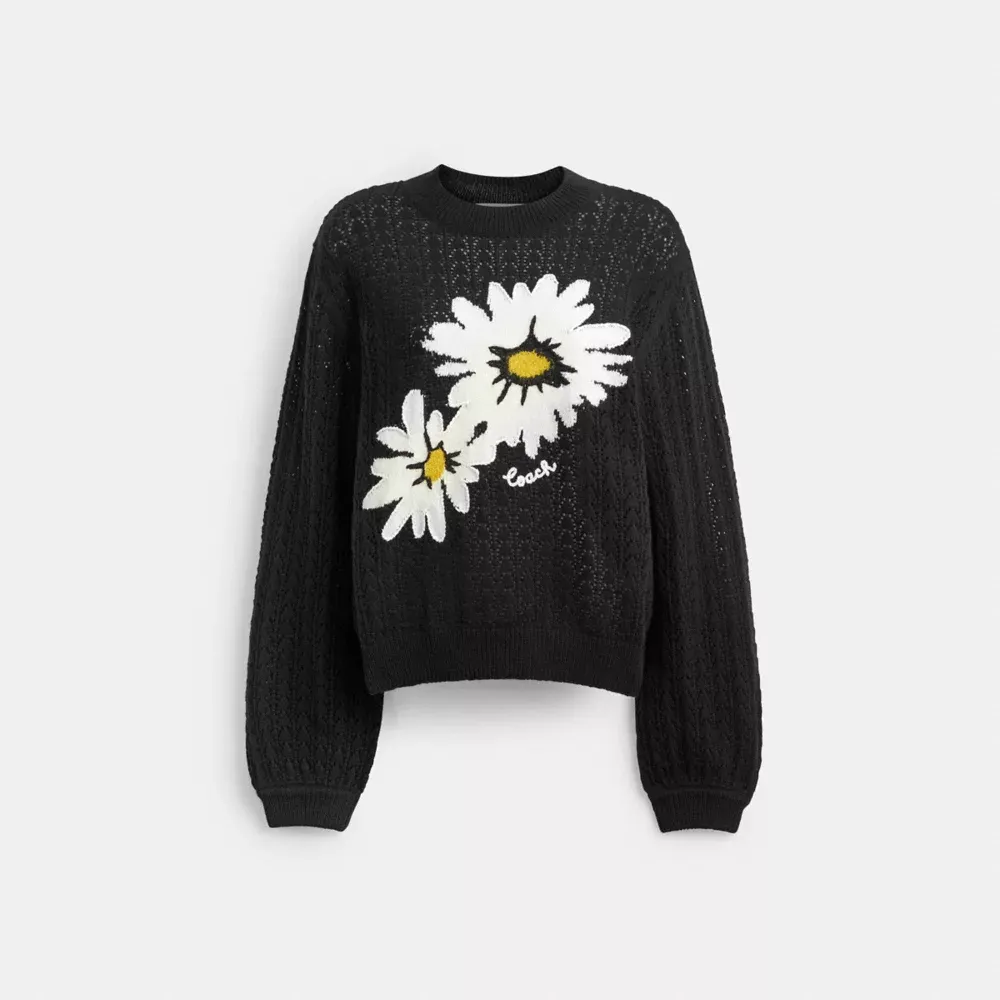  Floral Crewneck Sweater