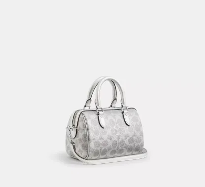 Boxed Mini Rowan Crossbody Bag And Mirror Bag Charm Set In Signature Canvas