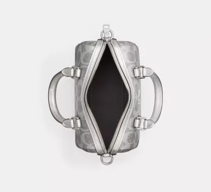 Boxed Mini Rowan Crossbody Bag And Mirror Bag Charm Set In Signature Canvas