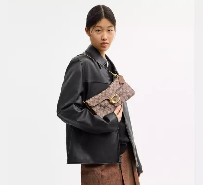 Tabby Shoulder Bag 26 In Crystal Signature Jacquard