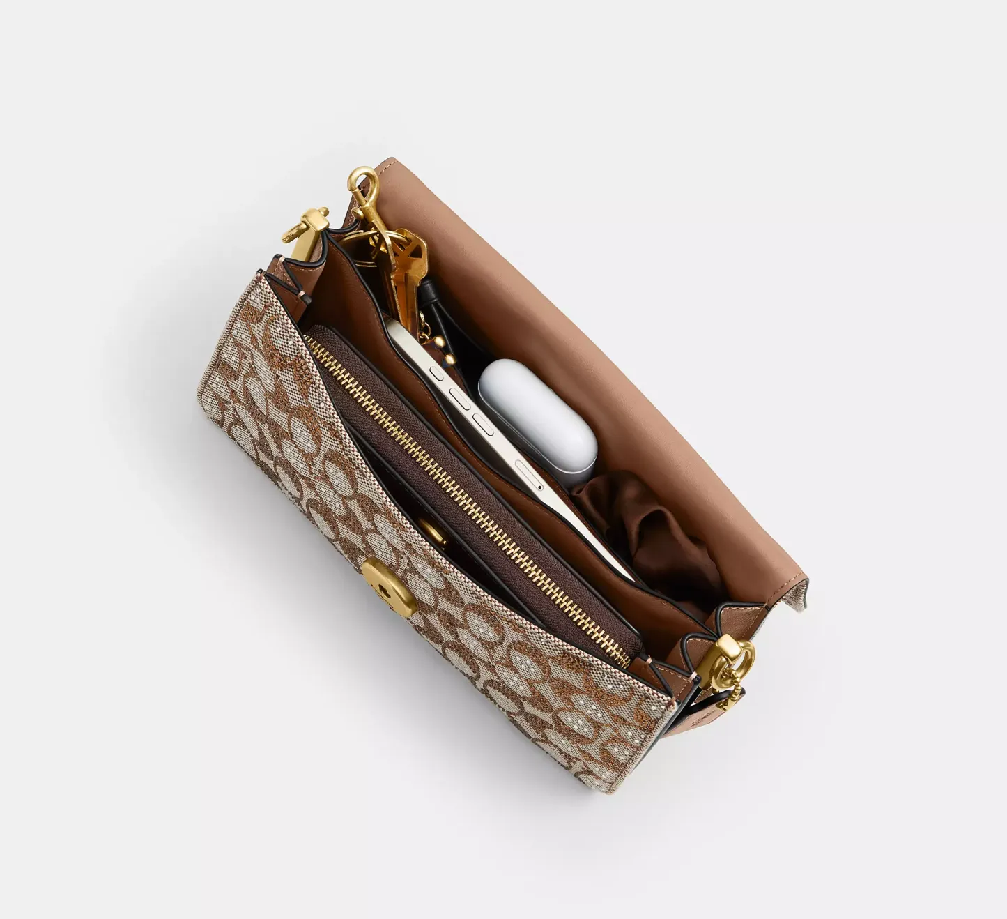 Tabby Shoulder Bag 26 In Crystal Signature Jacquard