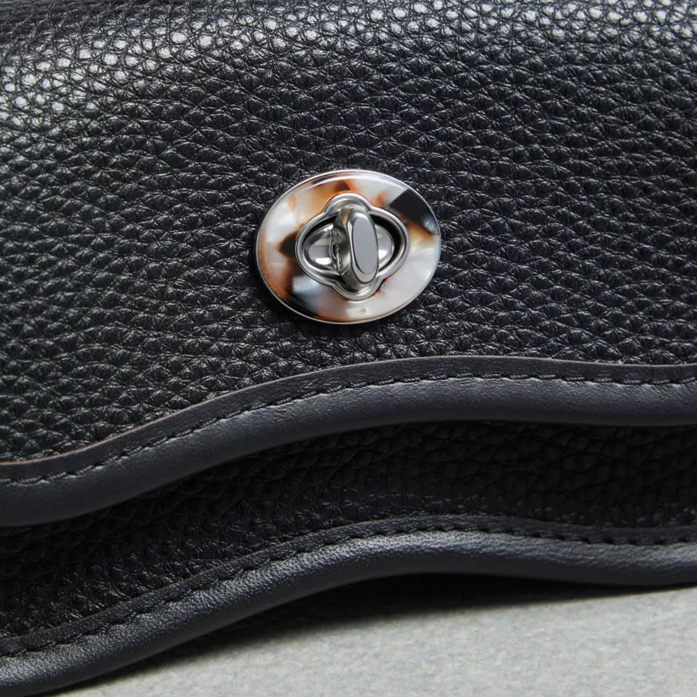 Mini Wavy Dinky Bag With Colorful Binding In Upcrafted Leather