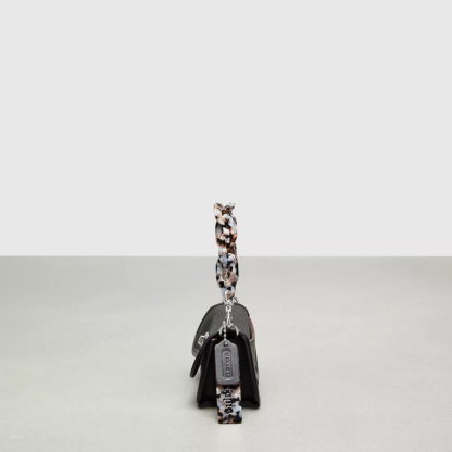 Mini Wavy Dinky Bag With Colorful Binding In Upcrafted Leather