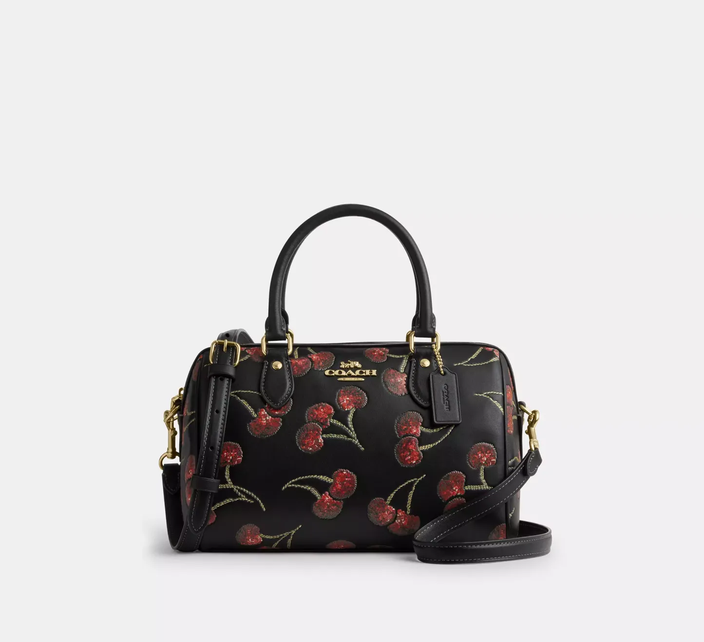 Rowan Satchel Bag With Cherry Print
