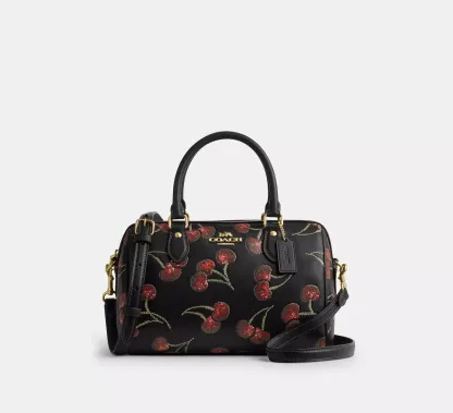 Rowan Satchel Bag With Cherry Print