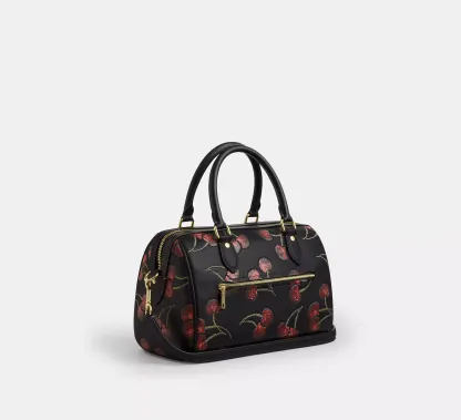 Rowan Satchel Bag With Cherry Print