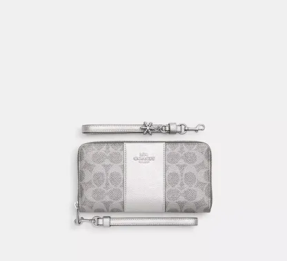 Boxed Long Zip Around Wallet In Signature Canvas