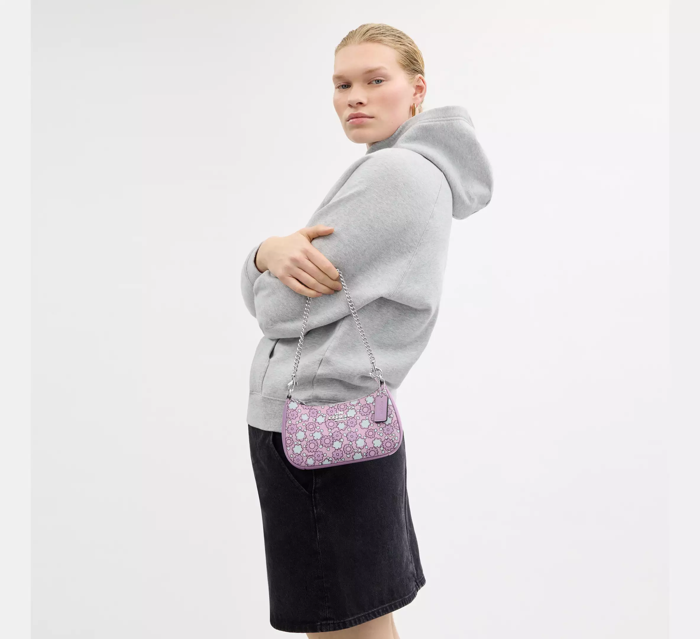 Teri Mini Crossbody Bag With Floral Print Sv/Lily Multi