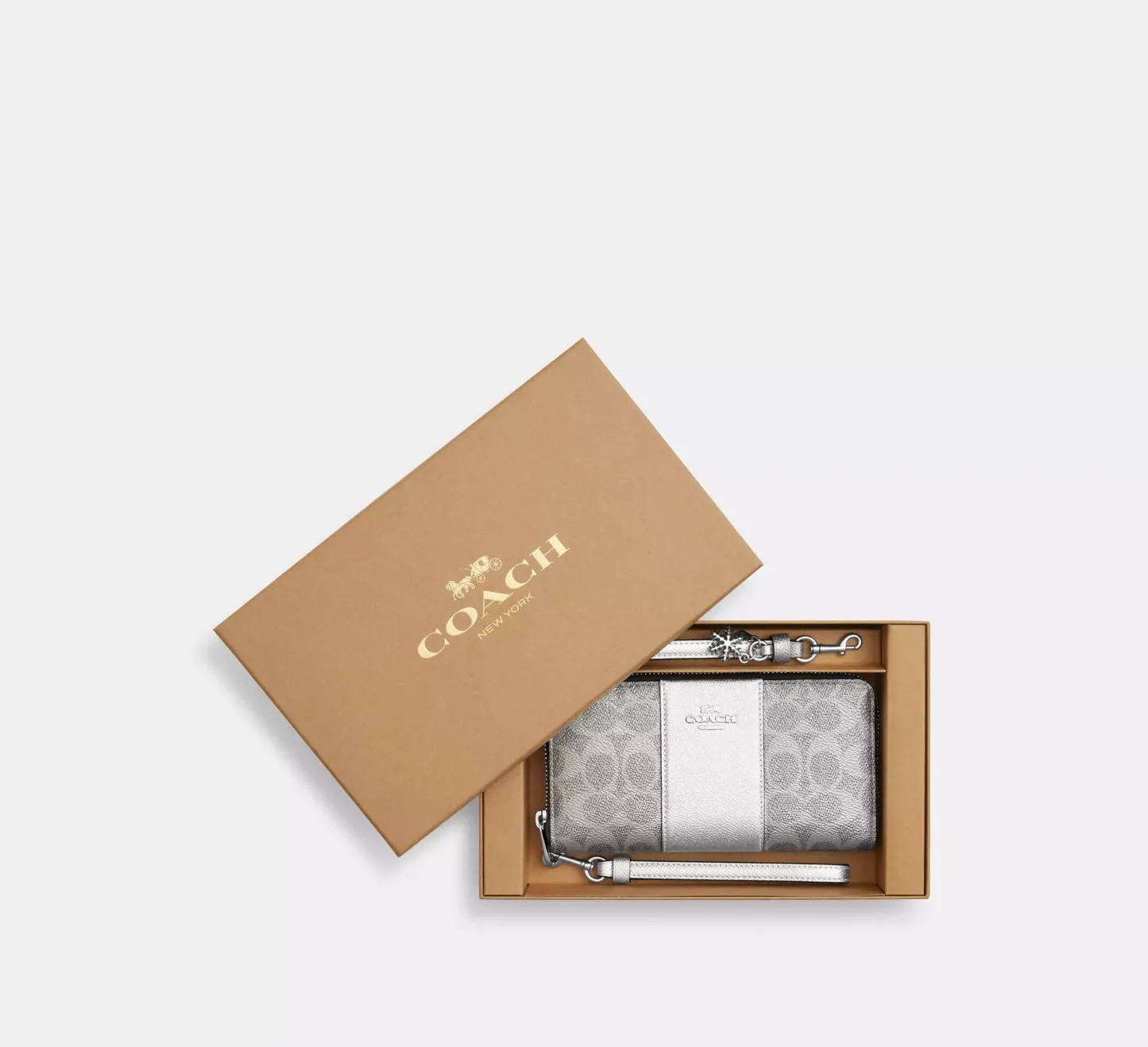 Boxed Long Zip Around Wallet In Signature Canvas