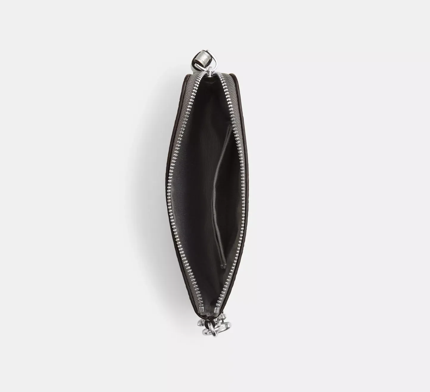 Boxed Corner Zip Wristlet In Signature Canvas With Charms