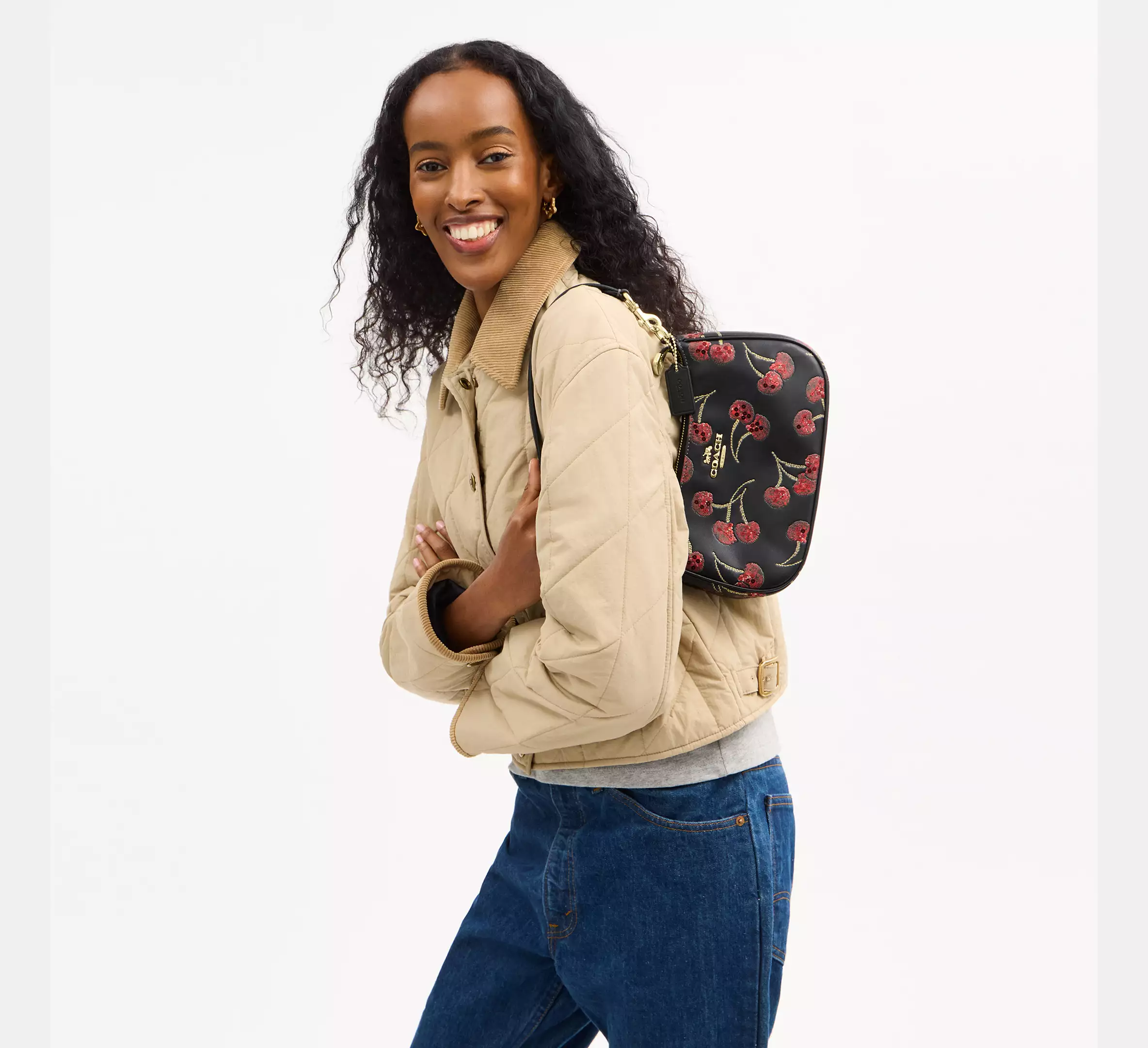  Teri Shoulder Bag With Cherry Print