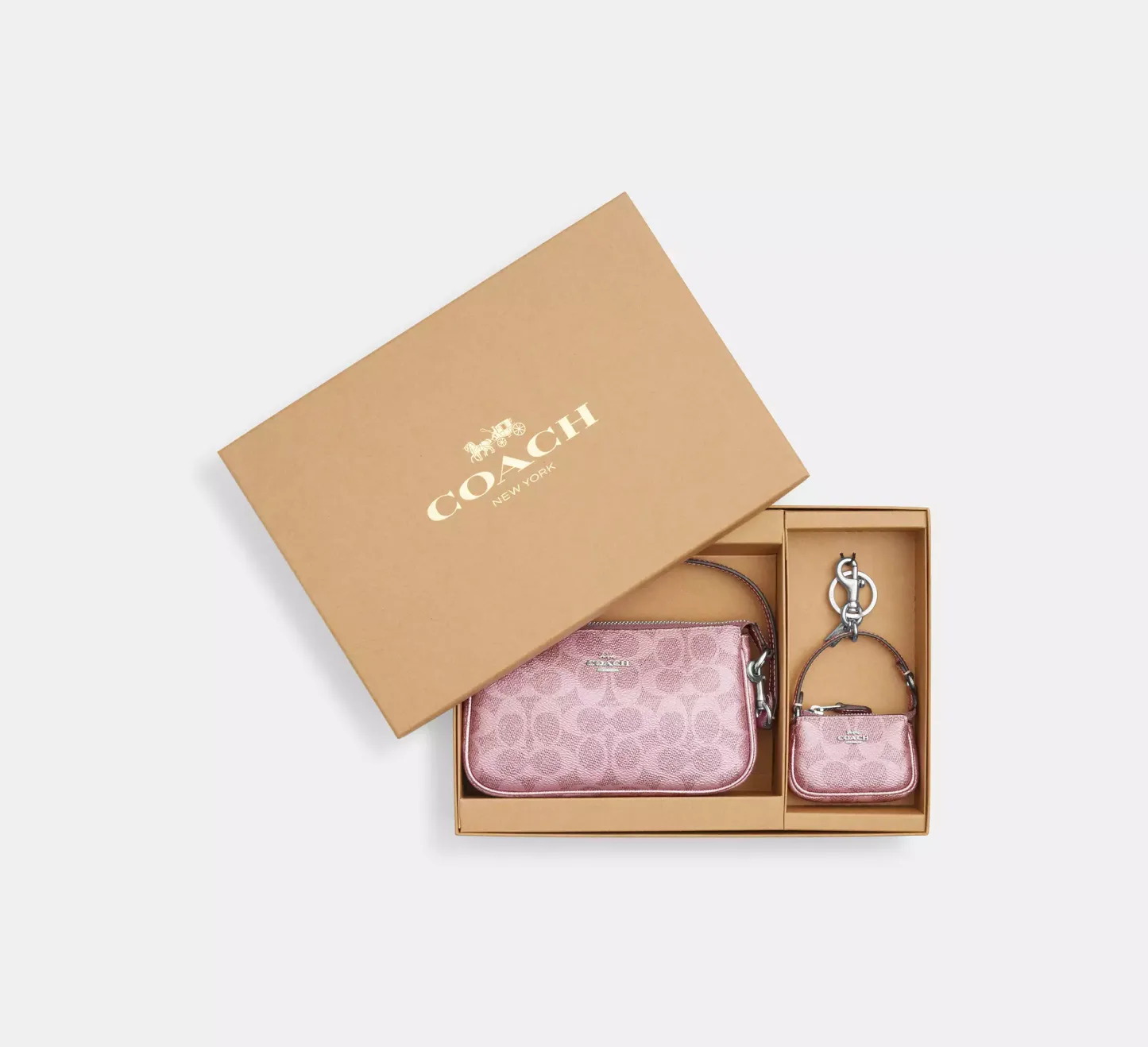 Boxed Nolita 19 And Nolita Bag Charm Set In Signature Canvas