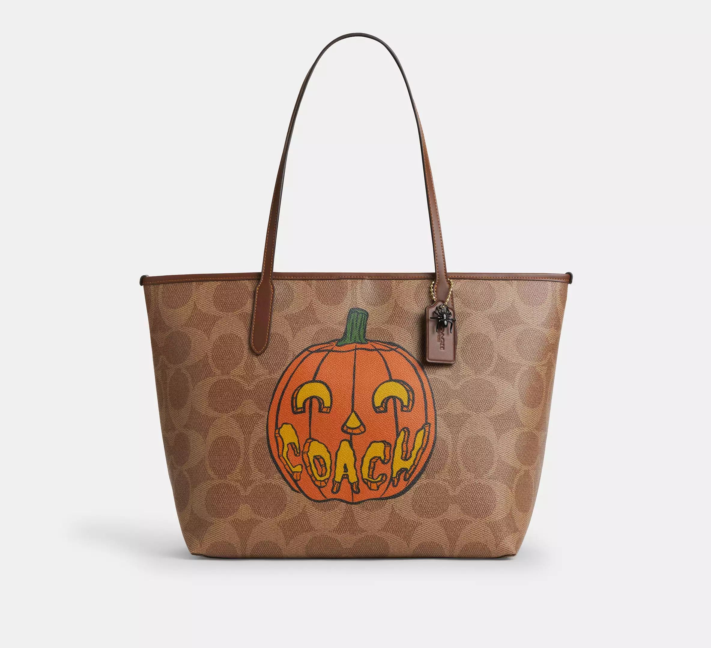  City Tote Bag In Signature Canvas With Halloween Print