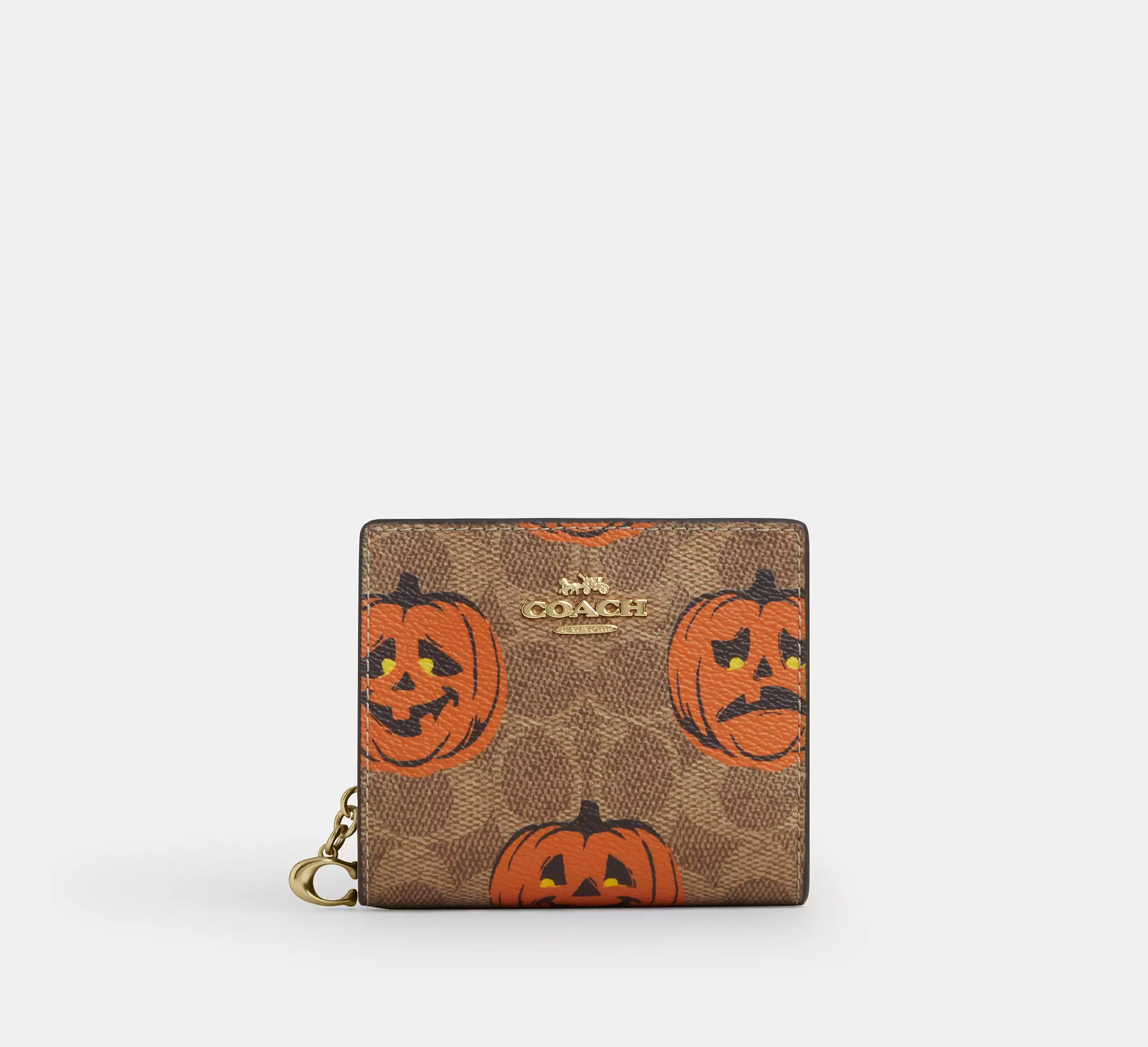 Snap Wallet In Signature Canvas With Halloween Print