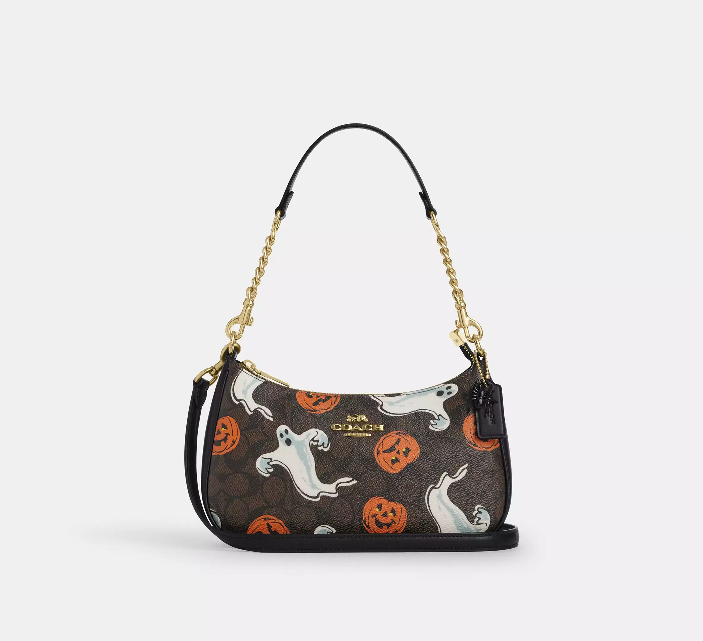 Teri Shoulder Bag In Signature Canvas With Halloween Print