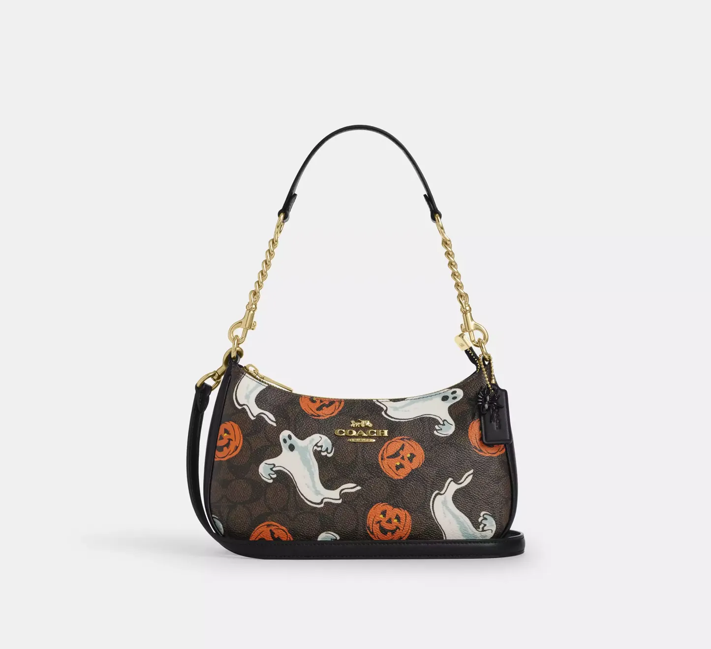 Teri Shoulder Bag In Signature Canvas With Halloween Print