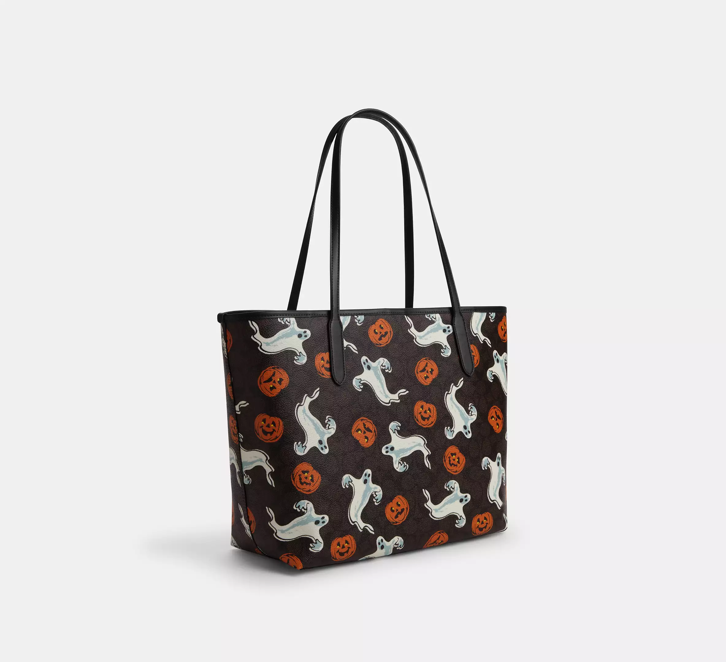 City Tote Bag In Signature Canvas With Halloween Print