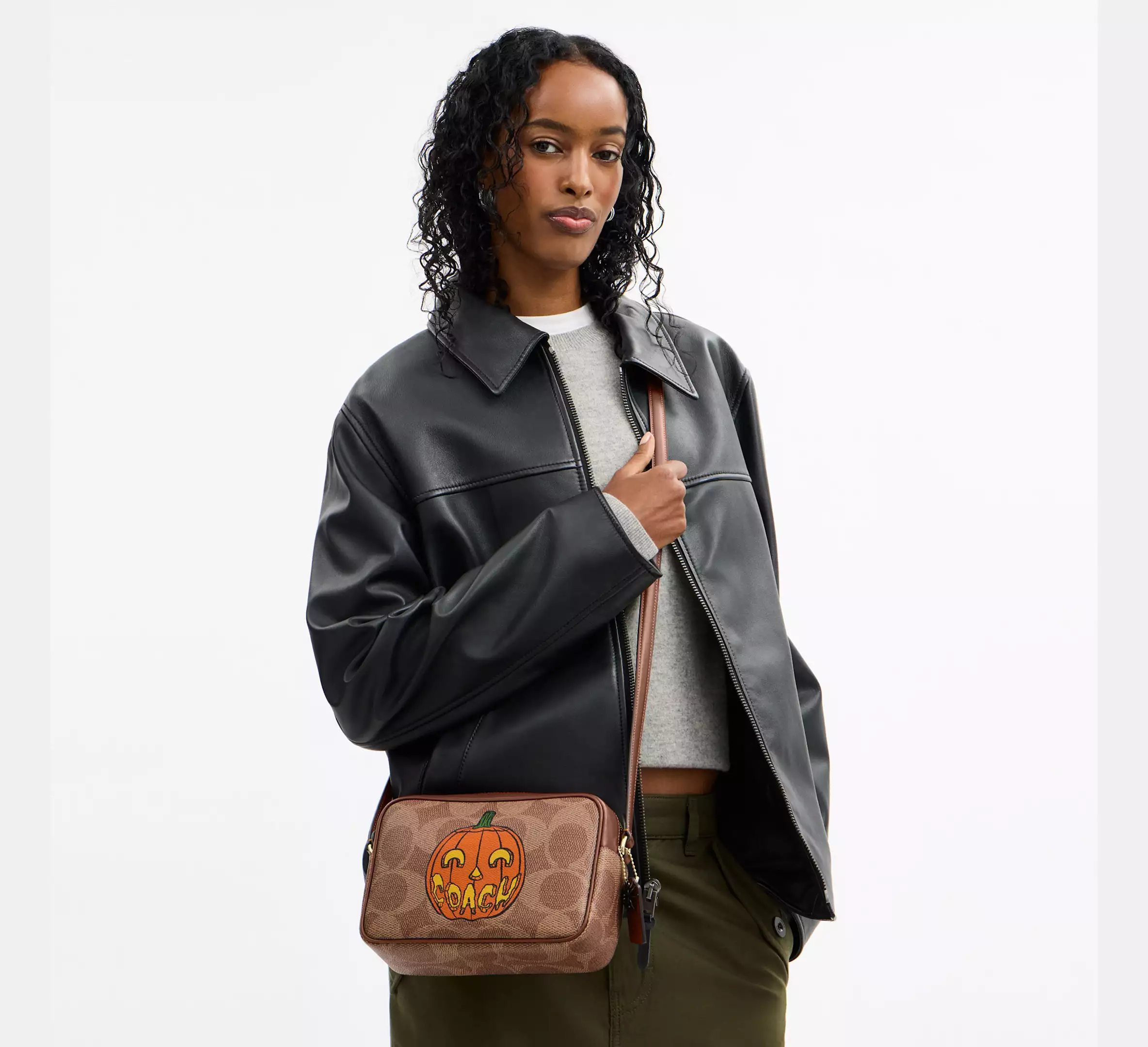 Jamie Camera Bag In Signature Canvas With Halloween Print