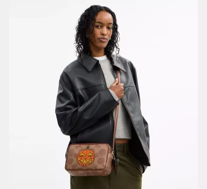 Jamie Camera Bag In Signature Canvas With Halloween Print