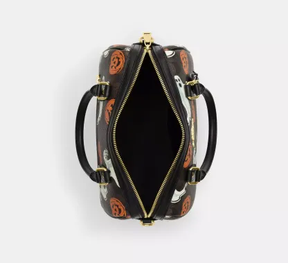 Rowan Satchel Bag In Signature Canvas With Halloween Print
