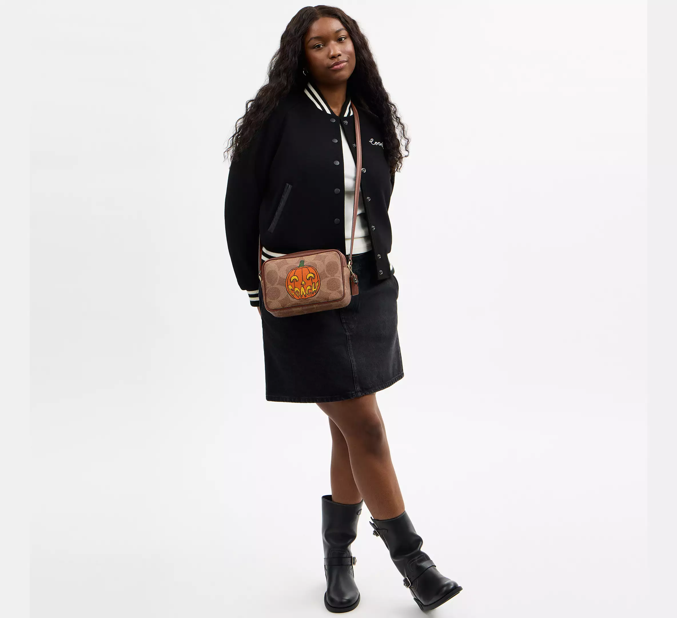 Jamie Camera Bag In Signature Canvas With Halloween Print