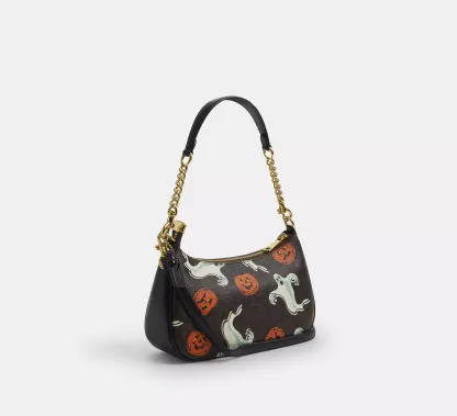 Teri Shoulder Bag In Signature Canvas With Halloween Print