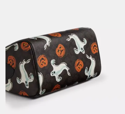 Rowan Satchel Bag In Signature Canvas With Halloween Print