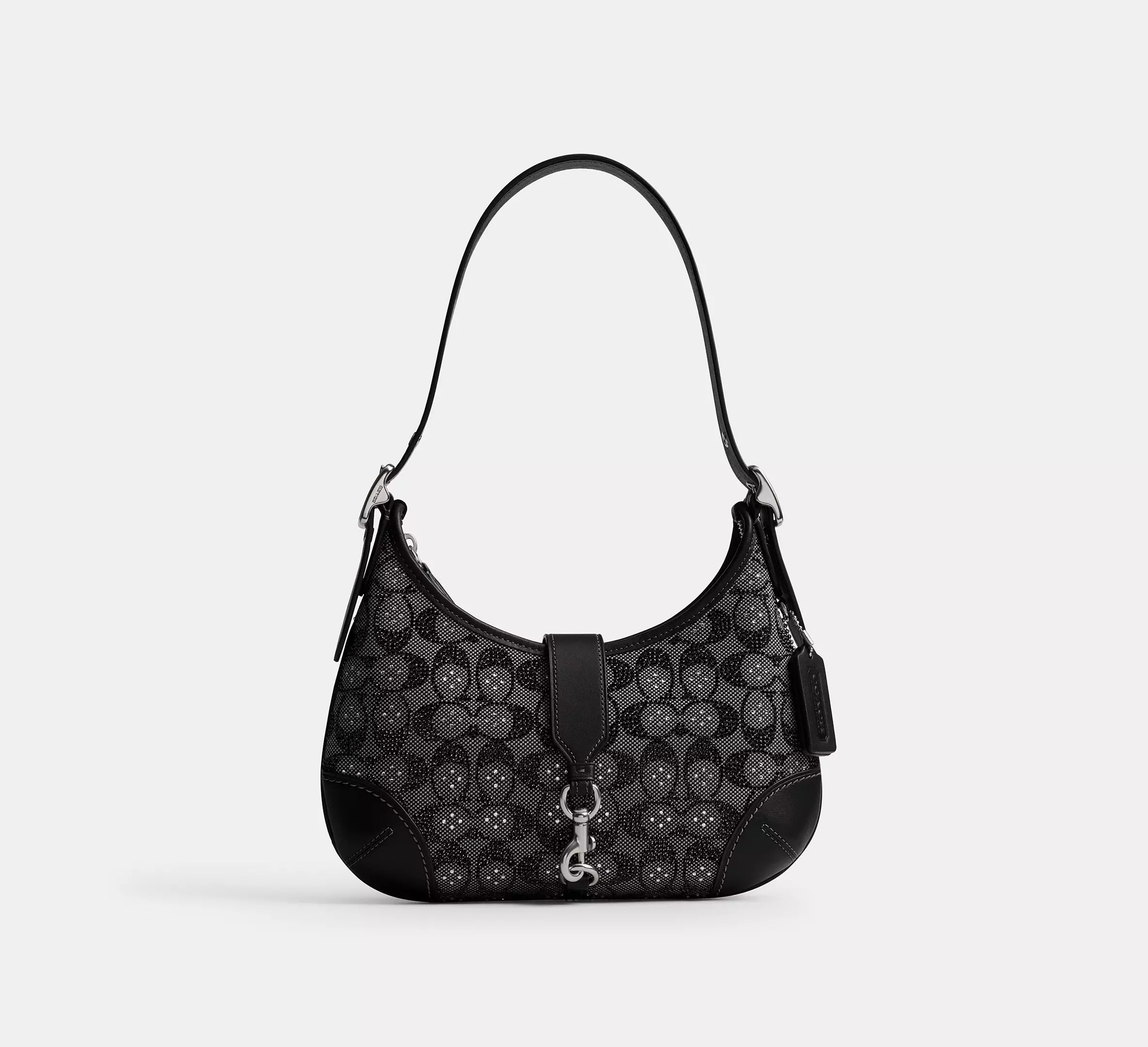 Hamptons Hobo Bag In Crystal Signature Jacquard