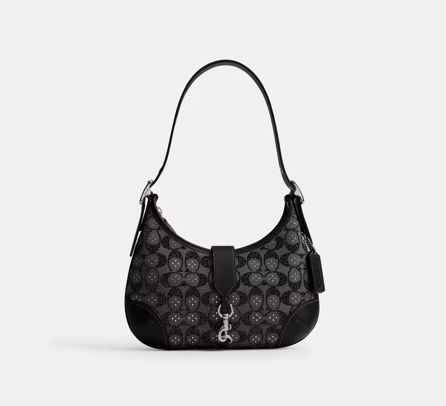 Hamptons Hobo Bag In Crystal Signature Jacquard