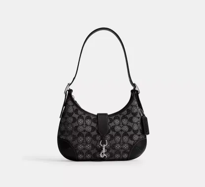 Hamptons Hobo Bag In Crystal Signature Jacquard