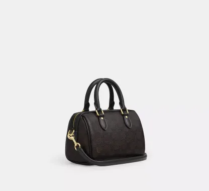 Boxed Mini Rowan Crossbody Bag And Mirror Bag Charm Set In Signature Canvas