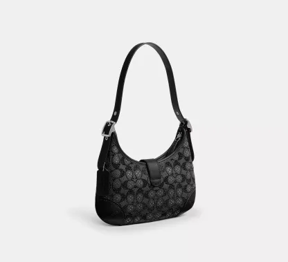 Hamptons Hobo Bag In Crystal Signature Jacquard
