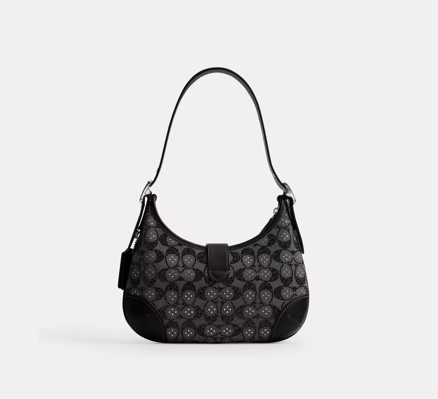 Hamptons Hobo Bag In Crystal Signature Jacquard