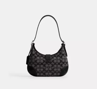 Hamptons Hobo Bag In Crystal Signature Jacquard