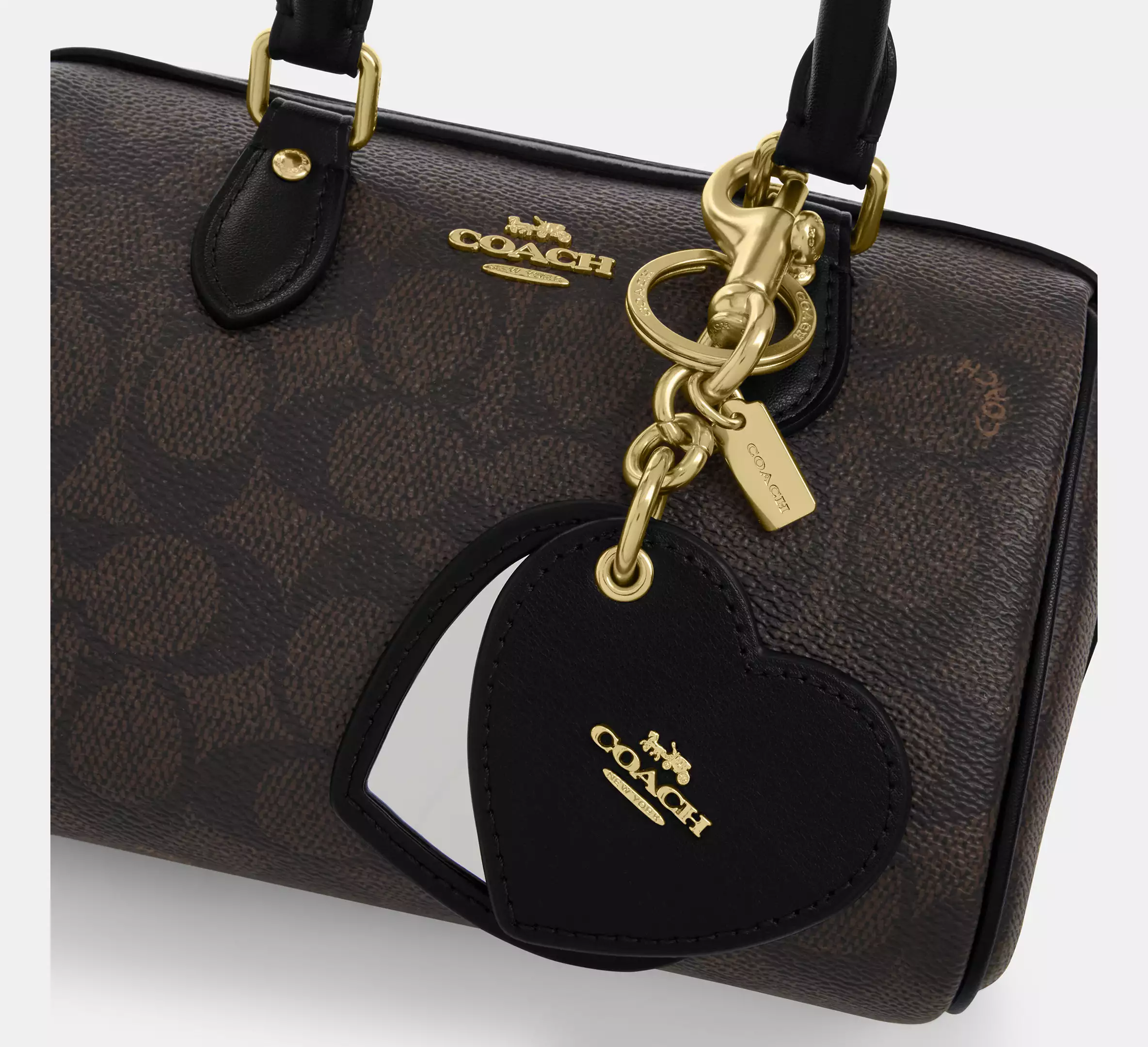 Boxed Mini Rowan Crossbody Bag And Mirror Bag Charm Set In Signature Canvas