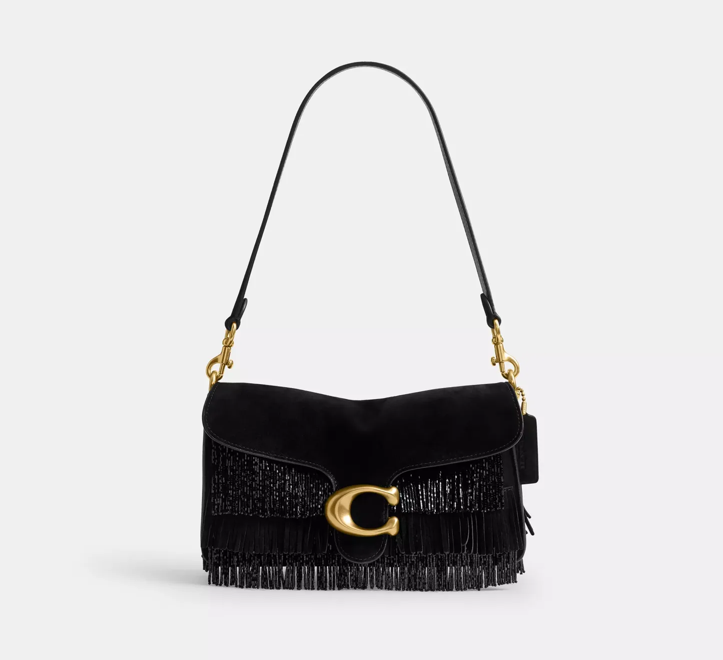 Tabby Shoulder Bag 26 With Crystal Beaded Fringe