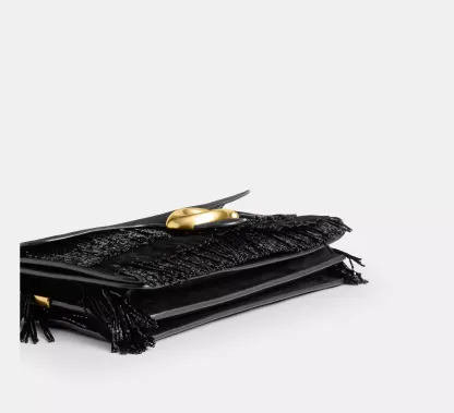 Tabby Shoulder Bag 26 With Crystal Beaded Fringe